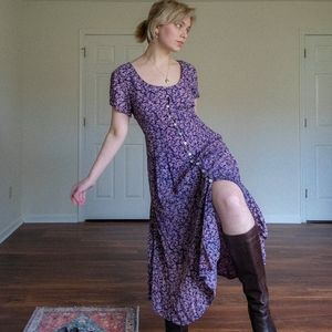 Vintage 70s Inspired Peasant Dress